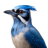 azul arrendajo pájaro en transparente antecedentes. ai generado png