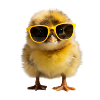 poussins porter des lunettes sur transparent Contexte png