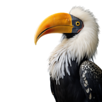 great hornbill bird on transparent background. ai generated png