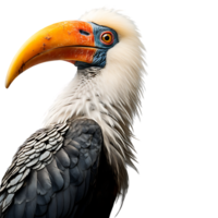 great hornbill bird on transparent background. ai generated png