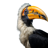 great hornbill bird on transparent background. ai generated png