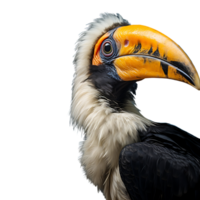 génial calao oiseau sur transparent Contexte. ai généré png