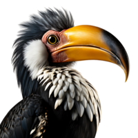 great hornbill bird on transparent background. ai generated png