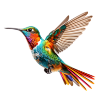 schön Kolibri auf transparent Hintergrund. ai generiert png