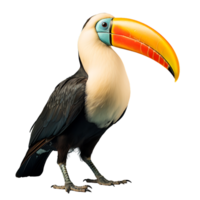 Beautiful toucan bird on transparent background. ai generated png