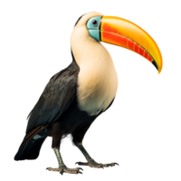 lindo tucano pássaro em transparente fundo. ai gerado png