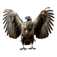 Beautiful vulture bird on transparent background. ai generated png