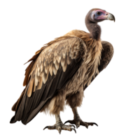 Beautiful vulture bird on transparent background. ai generated png