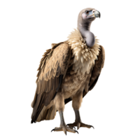 Beautiful vulture bird on transparent background. ai generated png