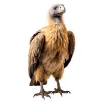 Beautiful vulture bird on transparent background. ai generated png