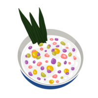 arroz bolas dentro coco leite png