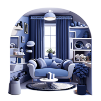 Leben Zimmer Innere Design. ai generativ png