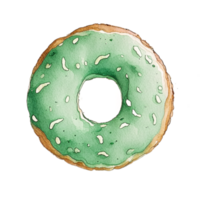 aquarelle main tiré Donut. png