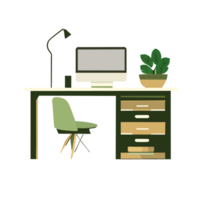 Home desk workplace. AI generative png