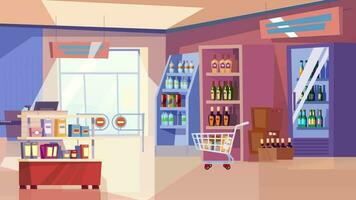 Cartoon Background video with shopping room