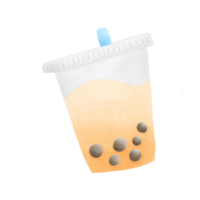 bubble tea with a straw on a transparent background png