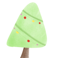 a green tree with a brown trunk on a transparent background png