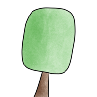 a green tree with a brown trunk on a transparent background png