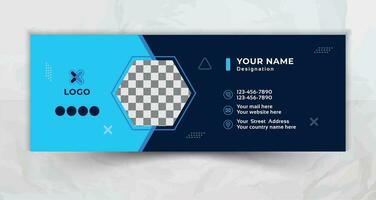 Corporate Modern Email Signature Design template. Email signature template design vector