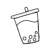 bubble tea with a straw on a transparent background png