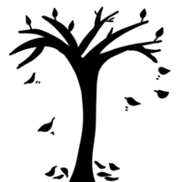 a green tree with a brown trunk on a transparent background png