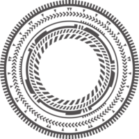 HUD tech circle for digital technology games design. Graphic element for cyber interface. Round ui frame. Circular abstract icon. png