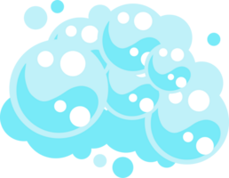 Soap foam bubbles. Cartoon bath suds of shampoo. png