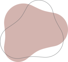 pastel biologique forme. abstrait irrégulier tache dans minimal branché conception avec contour cercles. formes pour affiche récit Cadre png