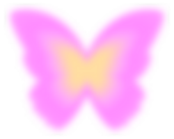 ano 2000 gradiente borboleta. aura adesivo. holográfico borrado figura. groovy estético néon ilustração png