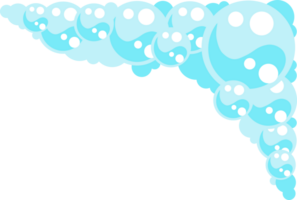 tvål skum bubblor. tecknad serie bad såplödder av schampo. png