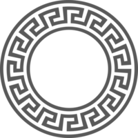 greco il giro confine. cerchio meandro telaio con antico ornamento. romano mediterraneo modello arredamento. png