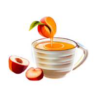 Health Rose Tea Illustration PNG Transparent generative ai