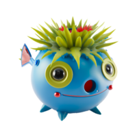 TOY MONSTER 3D MODEL png generative ai