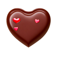 Chocolat puce biscuit cœur icône, l'amour Chocolat gâteau, aimer, marron png génératif ai