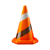 Traffic cone on transparent background PNG generative ai