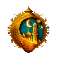 bellissimo Luna moschea disegni per il tuo islamico progetti png, eid al-Fitr islamico architettura eid al-Adha eid mubarak, Islam trasparente sfondo png clipart generativo ai