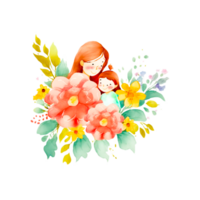 mães dia decoração fronteira mãe e filha png, lindo mãe png