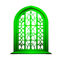 islamico arco png, islamico stile finestra le tende png, raggiante islamico moschea porta png generativo ai