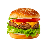 hamburguesa comida png generativo ai