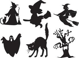 Halloween vector black and white