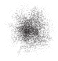 Spray circle gradient noise. Dotted round with grunge textured effect. Circular stipple brushed shape. Grainy blurred drip. png