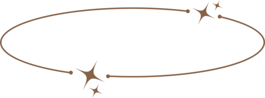 esthétique Cadre forme. contour minimal graphique éléments avec étoiles. abstrait boho cambre avec scintille. branché géométrique modèle pour affiche et histoire. png