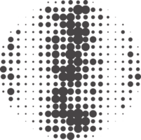 cercle points avec demi-teinte modèle. rond pente Contexte. élément avec gradation points texture. abstrait géométrique forme. png