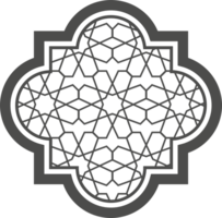 Ramadan window with pattern. Arabic frame of mosque door. Islamic design template. Oriental decoration with ornament. png