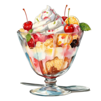 délicieux la glace crème sundae png