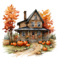 watercolor picture in autumn png