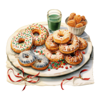 acuarela Navidad postre png