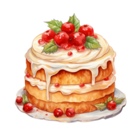 Aquarell Weihnachten Dessert png