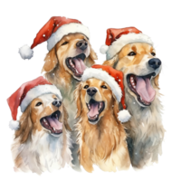 Watercolor Dogs for Christmas png