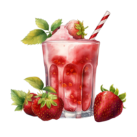 fraise dessert aquarelle png